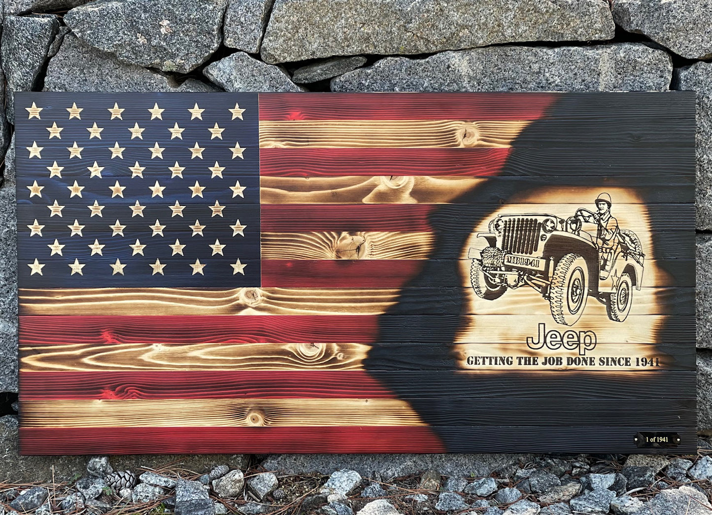 Limited edition Commemorative 1941 Jeep Willys flag