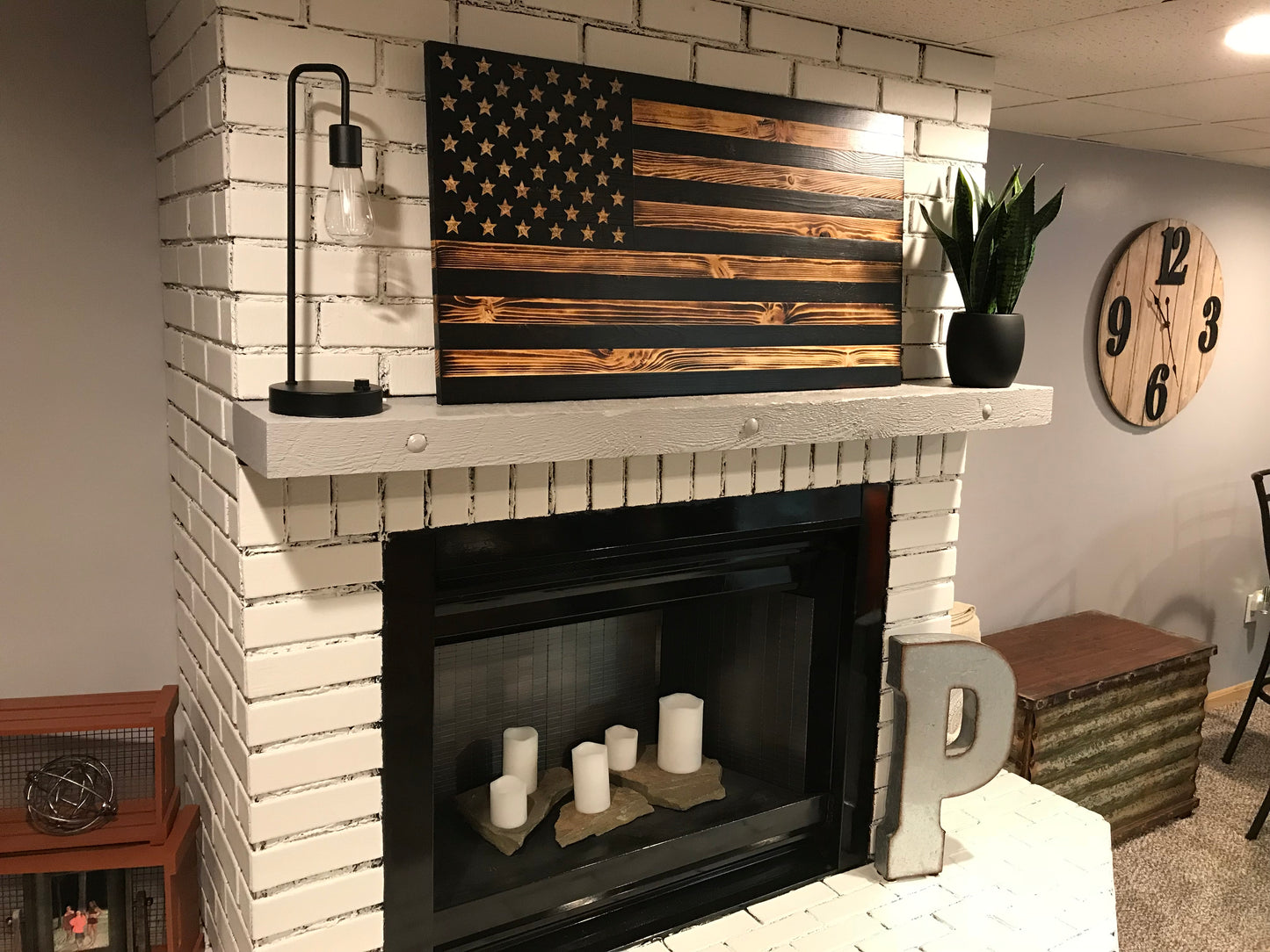 The Rustic Charred Black Concealment Flag - American Flag