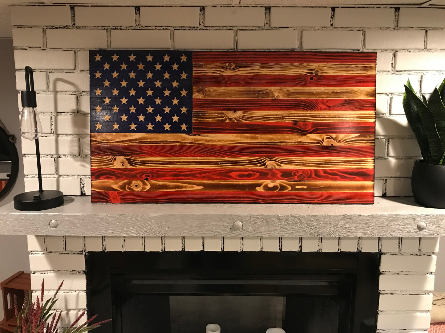 "We the People" The Natural American Wooden Flag, Rustic Decor, Wood Flag, Handcrafted Rustic Flag, Veteran Made