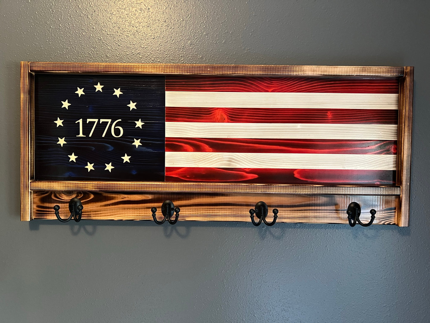 The Origianl Betsy Ross 1776 Coat/hat rack 16"  39"
