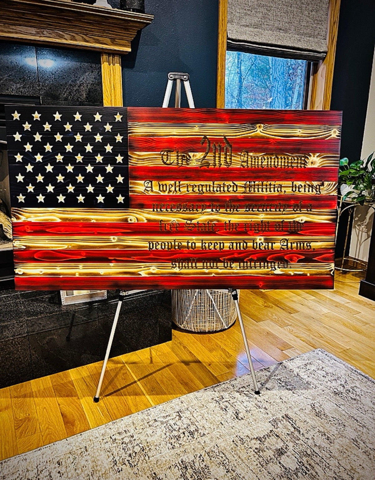Rustic 2nd Amendment 2nd Amendment Flag – Old Glory Rustic Sign Co.