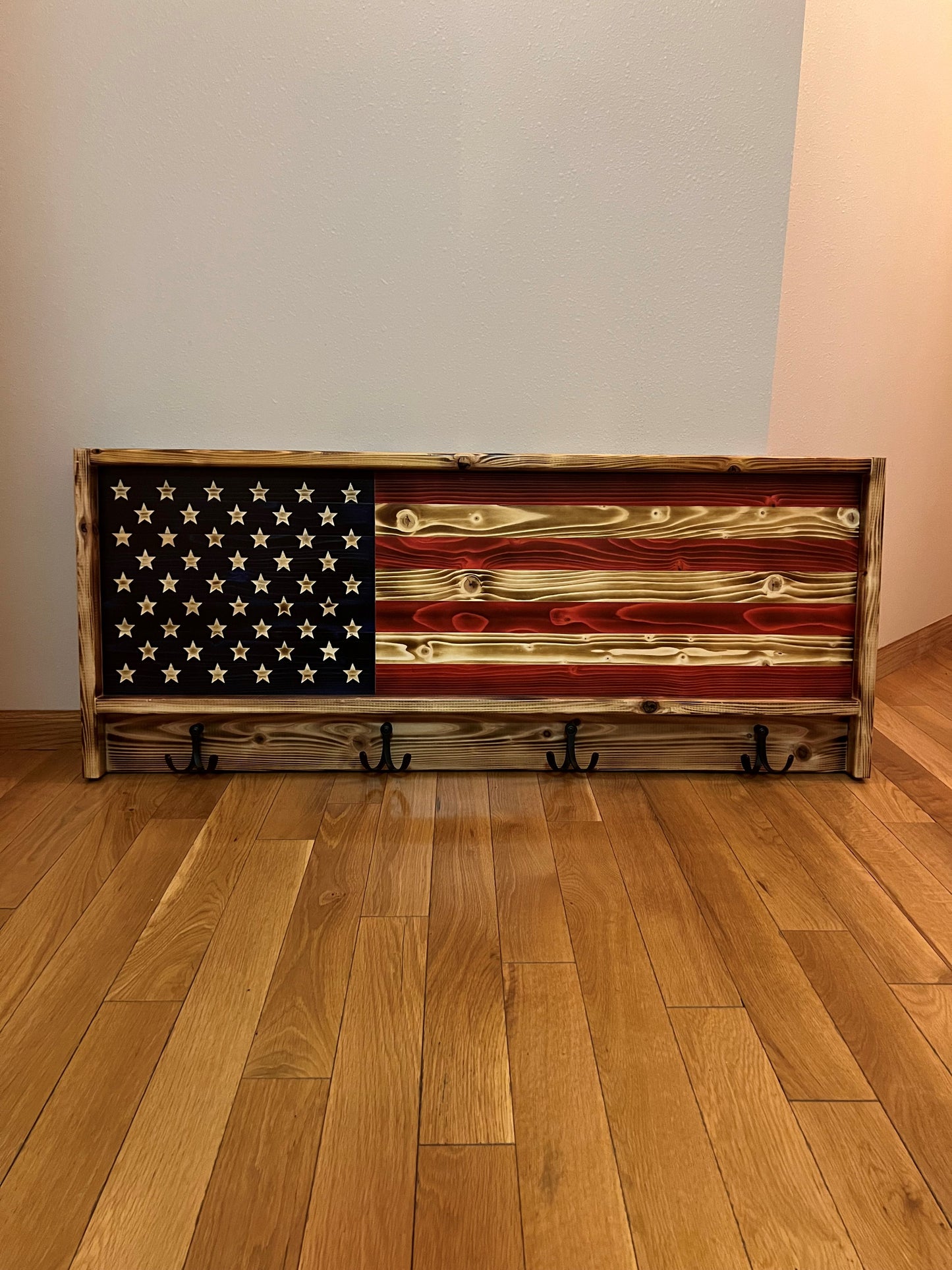 American Flag Coat Rack, USA Coat Rack