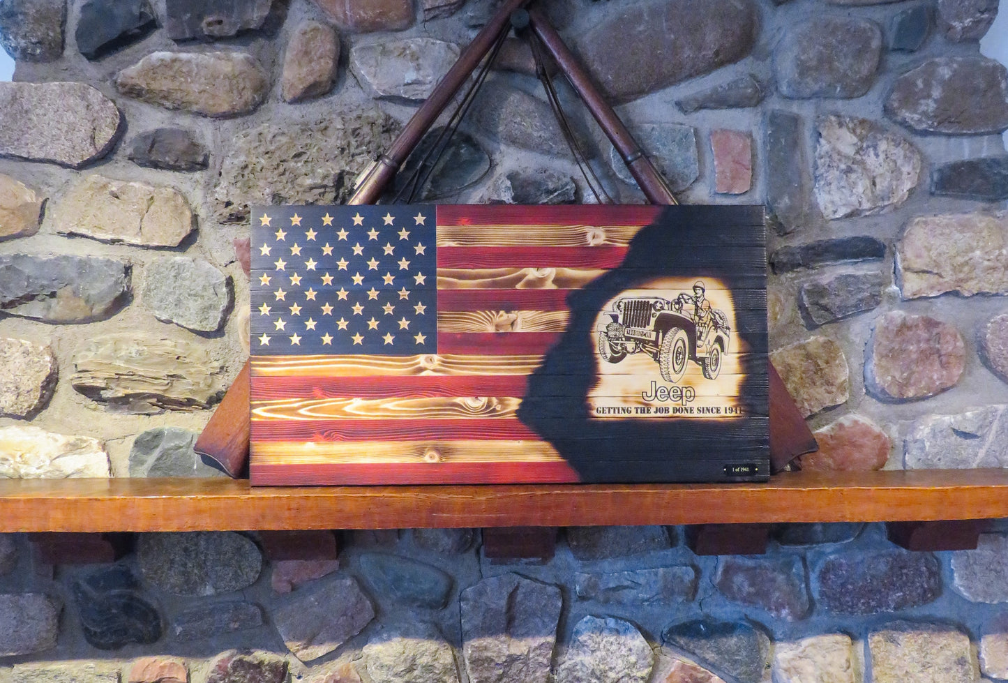 Limited edition Commemorative 1941 Jeep Willys flag