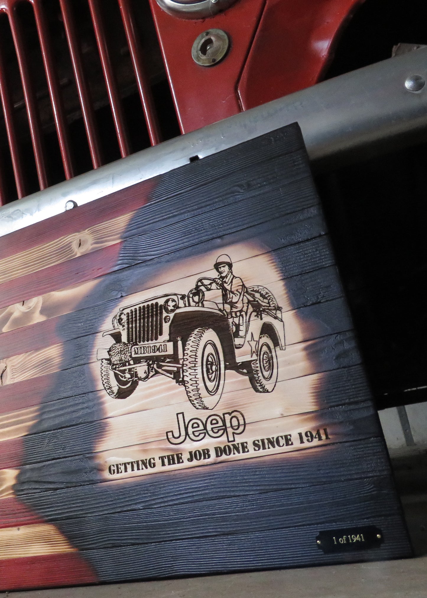 Limited edition Commemorative 1941 Jeep Willys flag