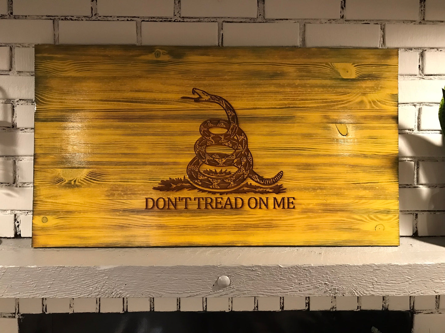 Gadsden Charred Rustic Flag "Don't Tread on Me"