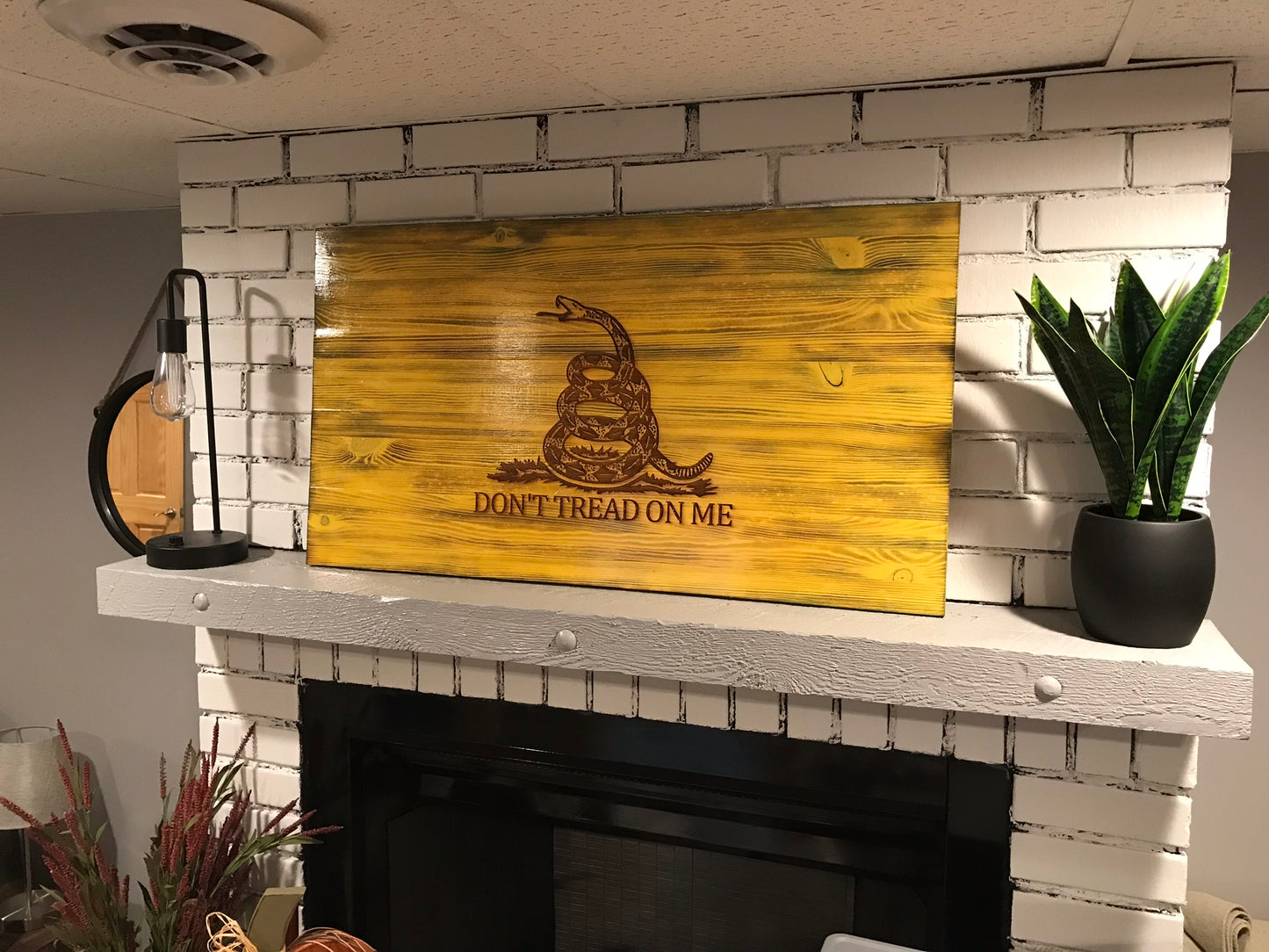 Gadsden Charred Rustic Flag "Don't Tread on Me"