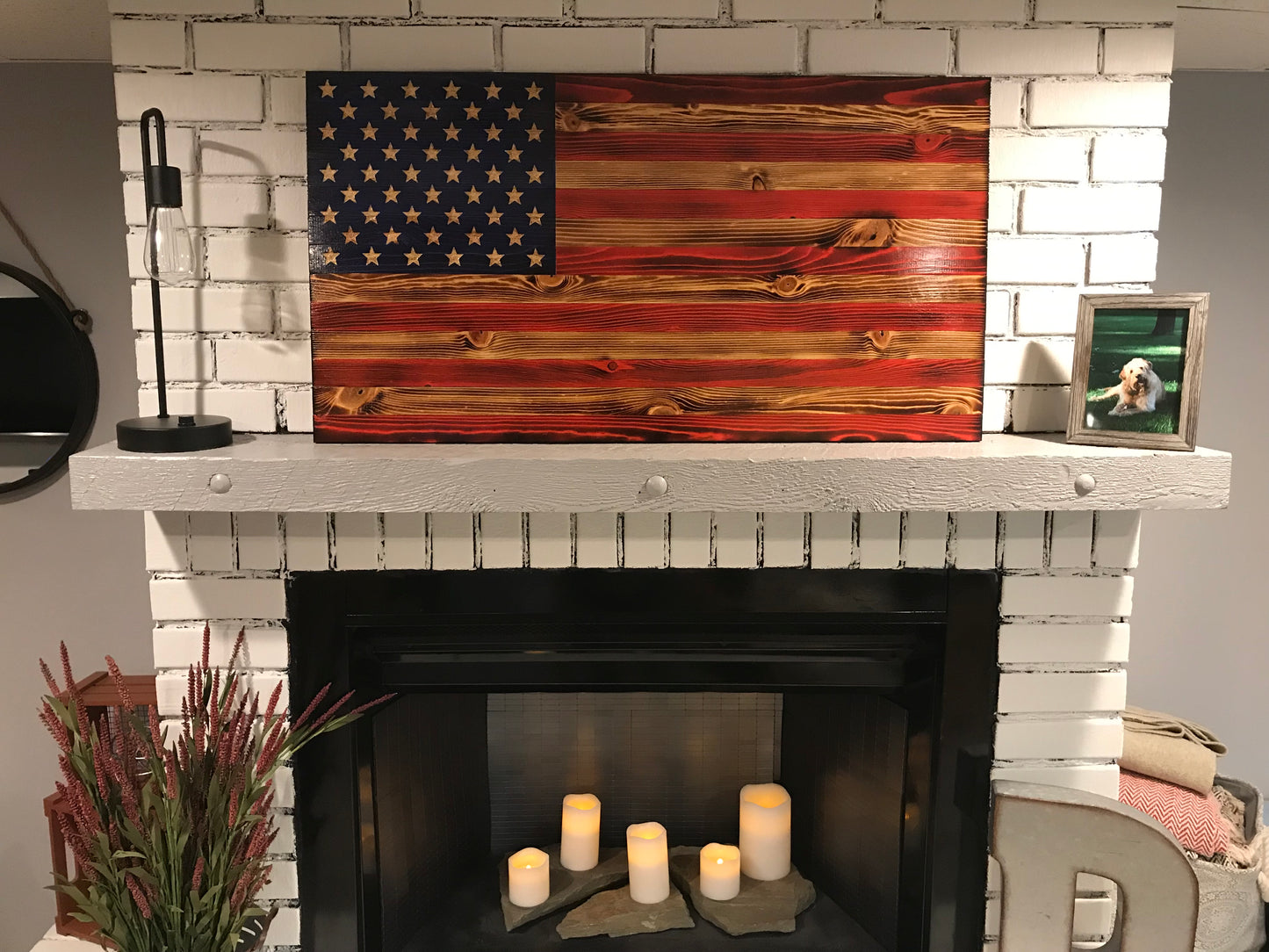 "We the People" The Natural American Wooden Flag, Rustic Decor, Wood Flag, Handcrafted Rustic Flag, Veteran Made