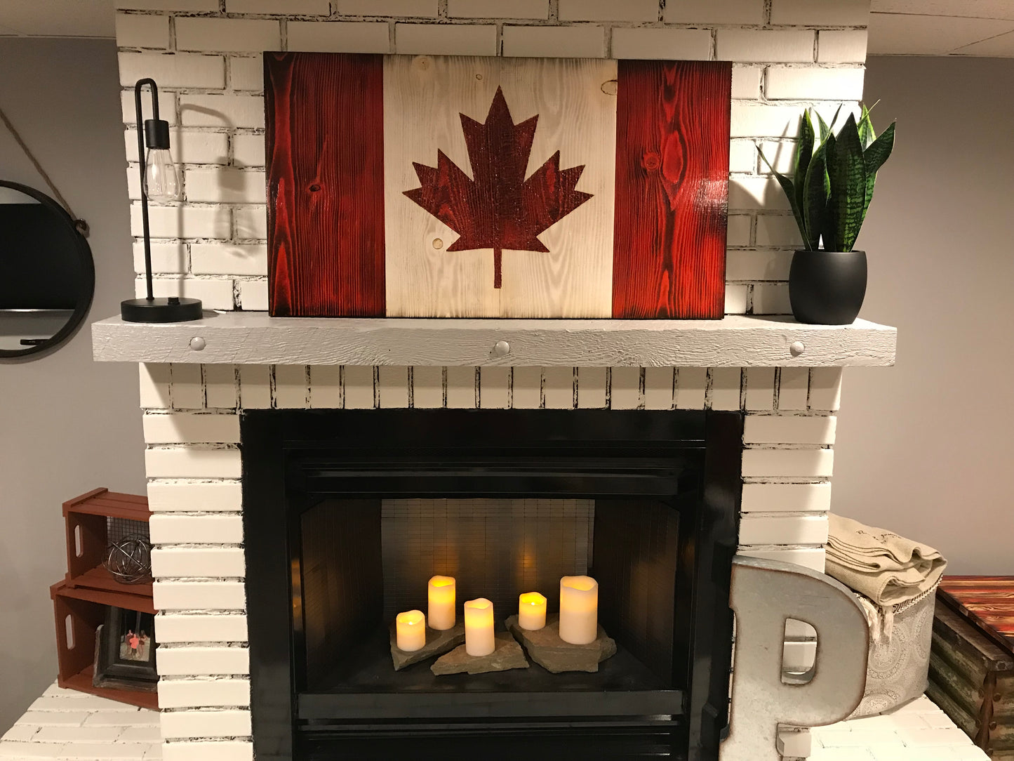 Canadian Wooden Flag