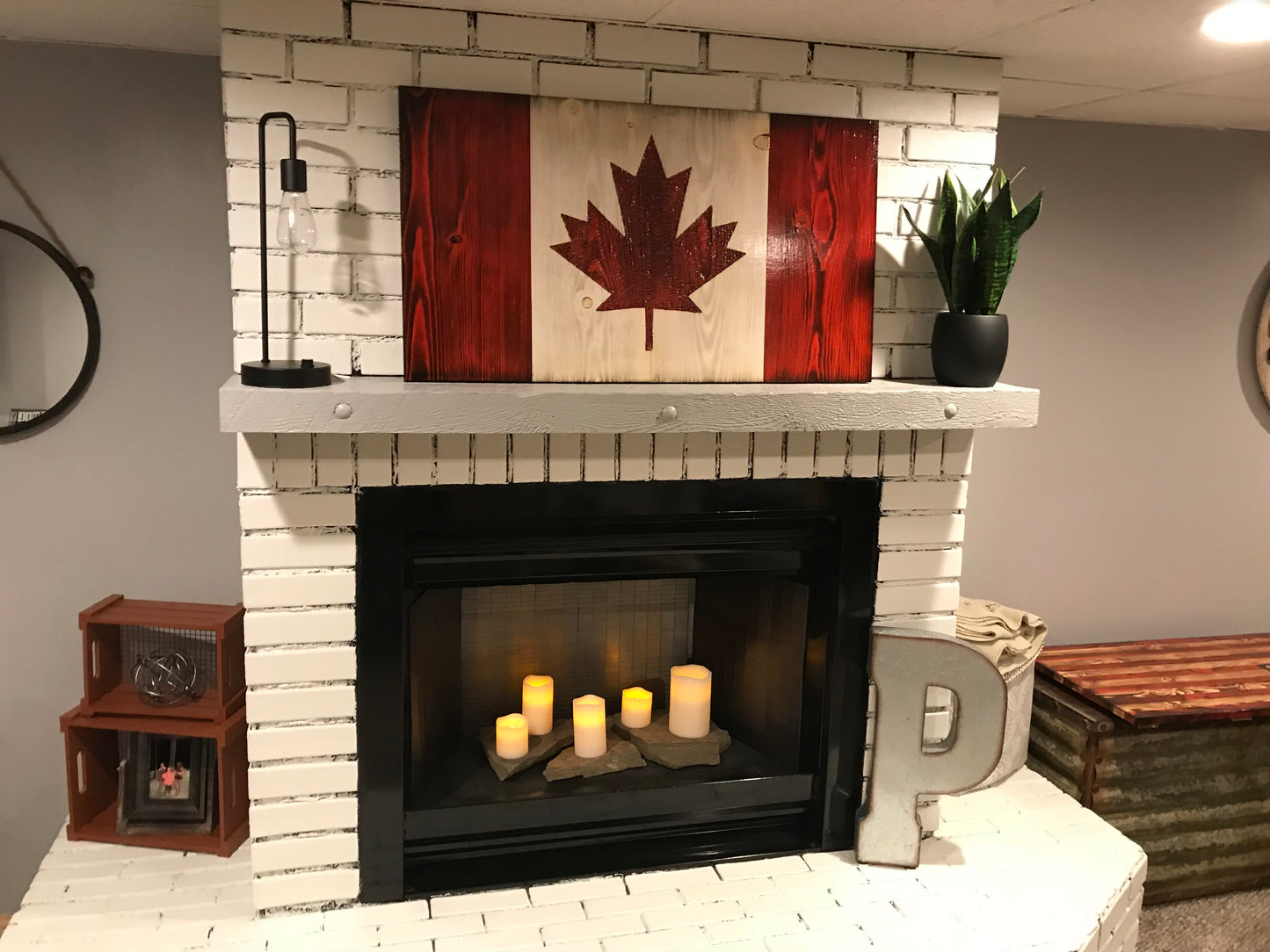 Canadian Wooden Flag