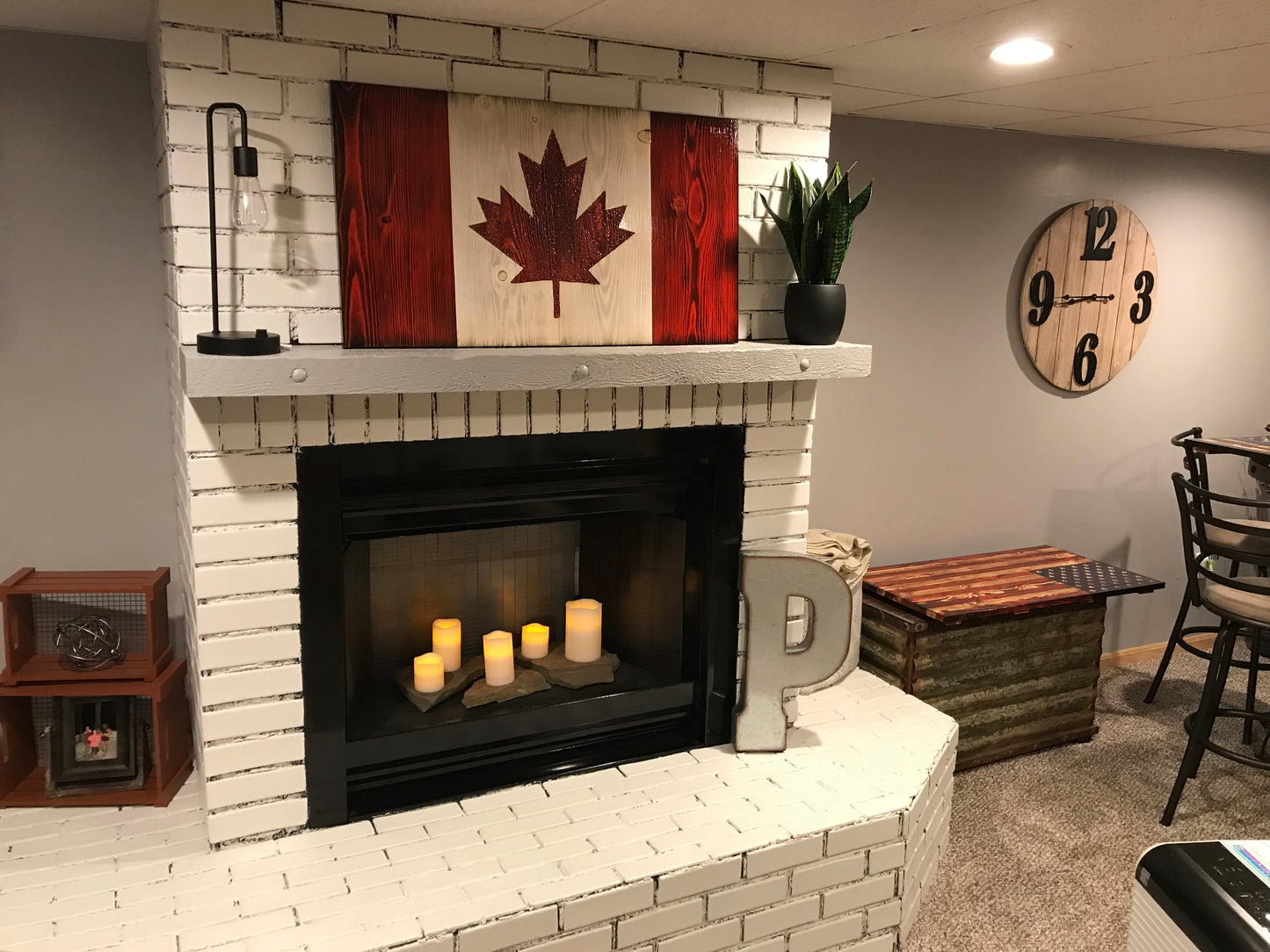 Canadian Wooden Flag