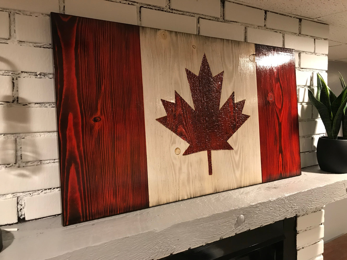 Canadian Wooden Flag