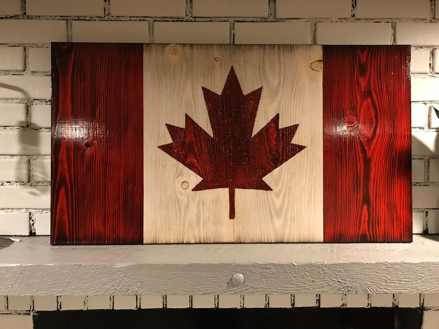 Canadian Wooden Flag