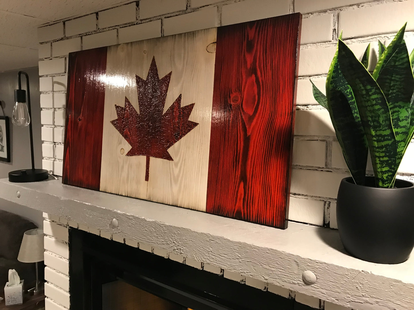 Canadian Wooden Flag