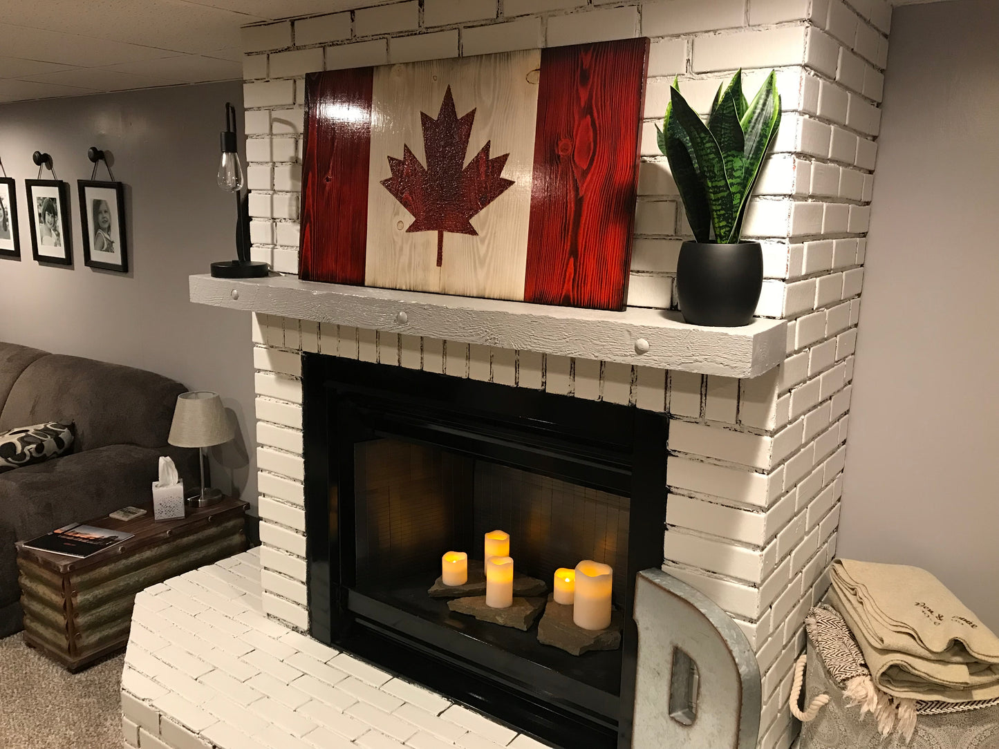 Canadian Wooden Flag