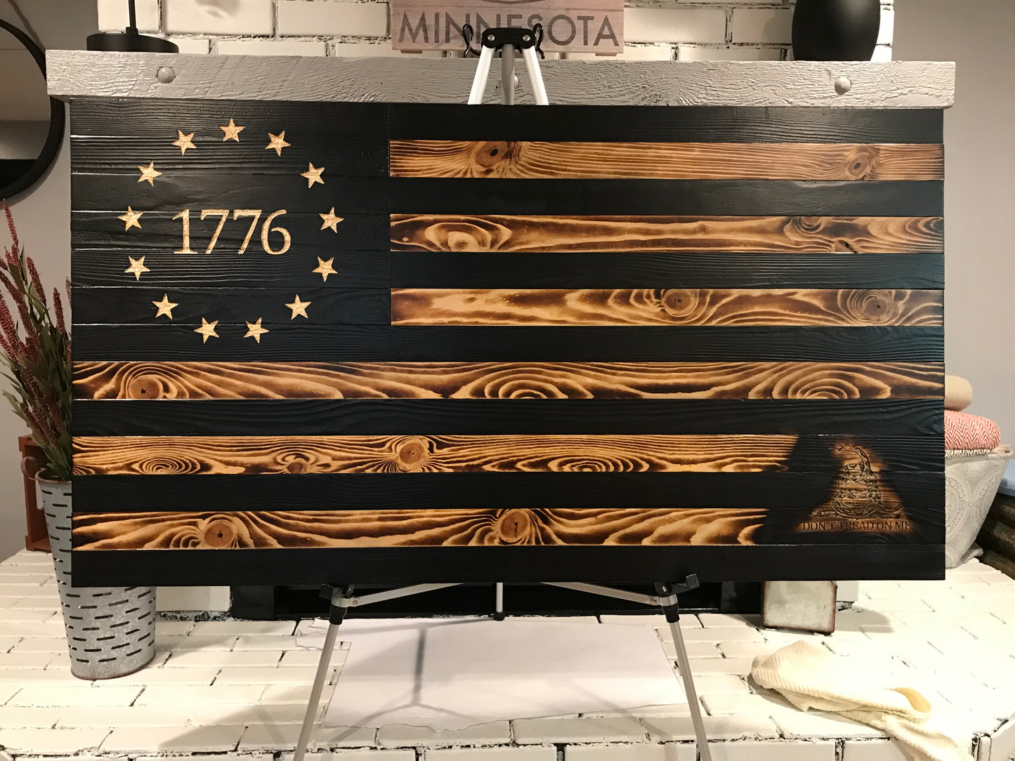 The Rustic Betsy Ross with Gadsden "Don't Tread on Me" engraved