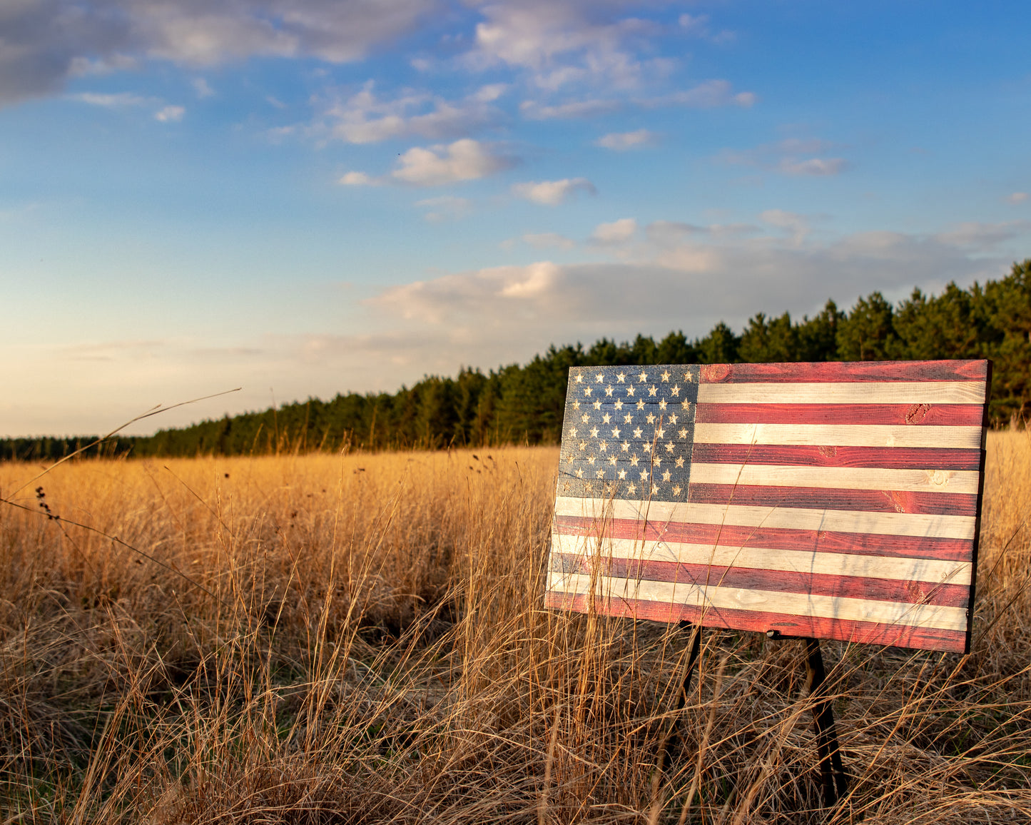 The Original Red, White and Blue Charred American Wooden Flag, Rustic Decor, Handcrafted