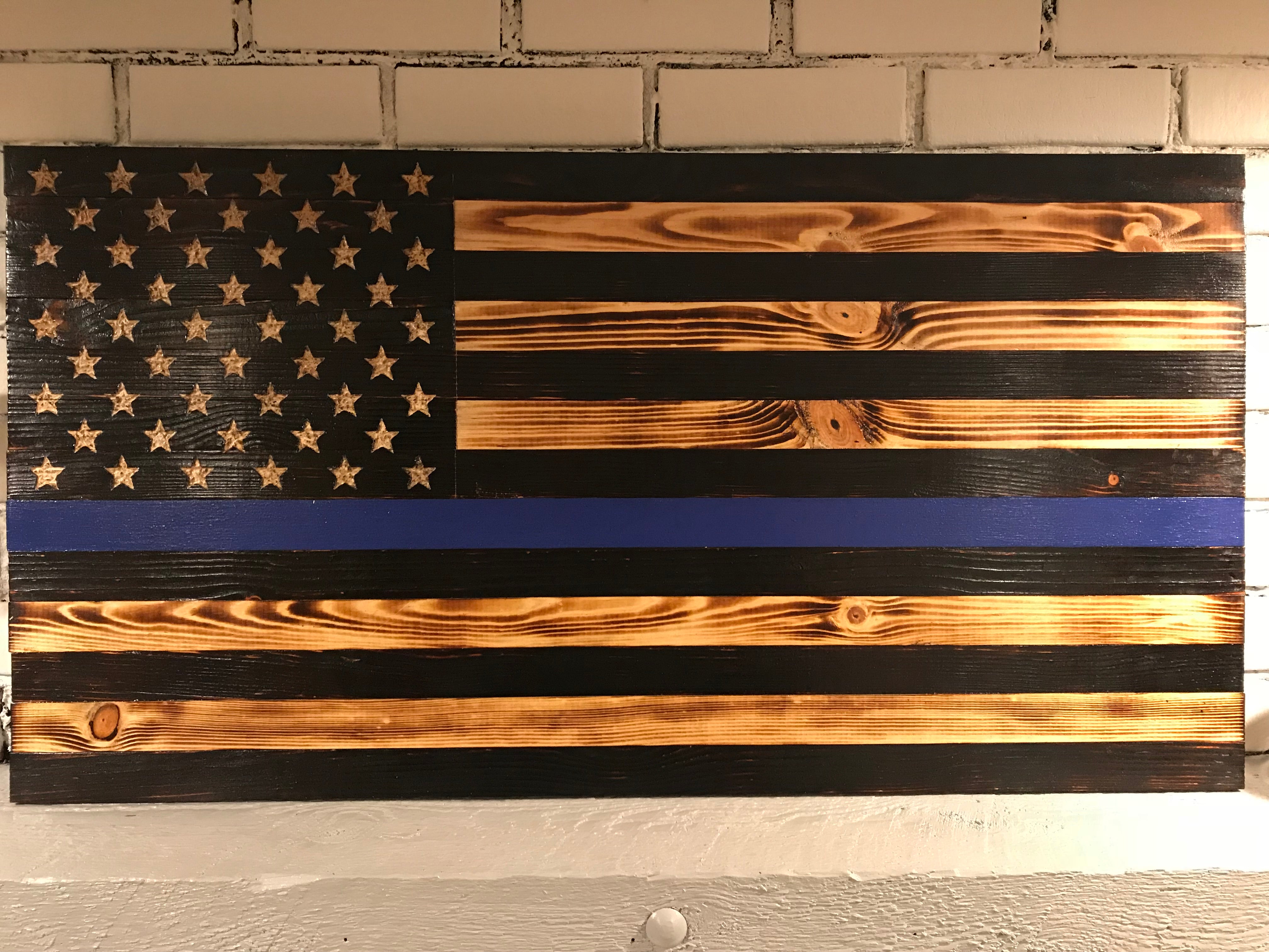 Rustic Wooden sale Thin Line American Flag with Shell Casings, Bullet Casings flag, Thin Blue Line Flag, Thin Red Line Flag, Gift for police